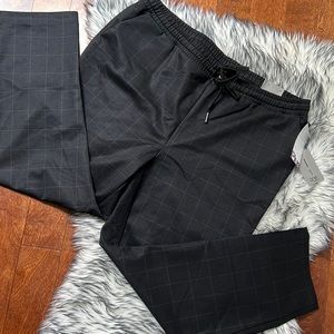 Black Checkered Women's Trousers